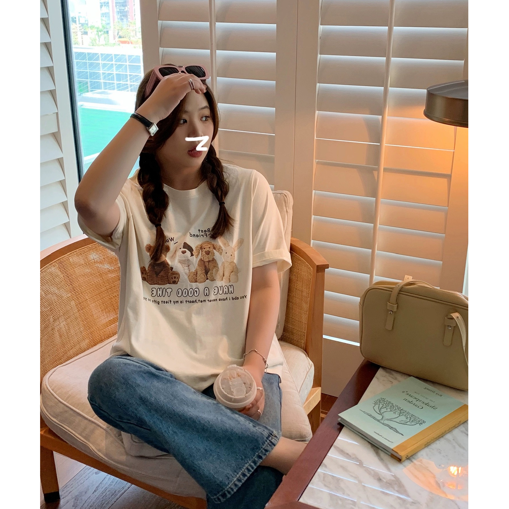 純棉200克精梳棉 質量 夏裝新款印花短袖T恤女潮