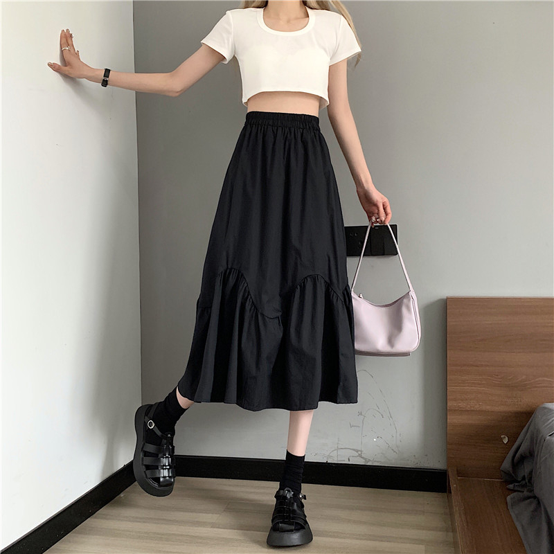 夏季2024新款白色半身裙女