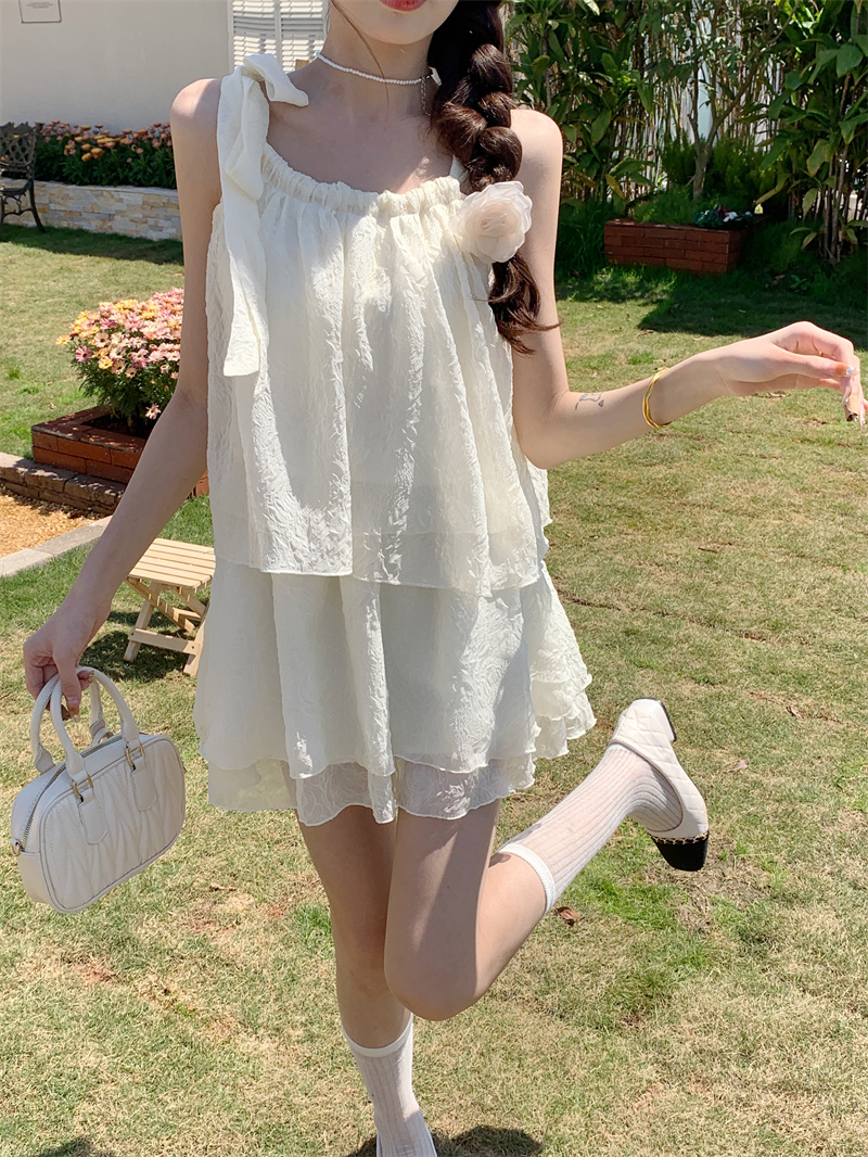 實拍~套裝小個子奶fufu吊帶背心半身裙兩件套夏裝搭配一整套
