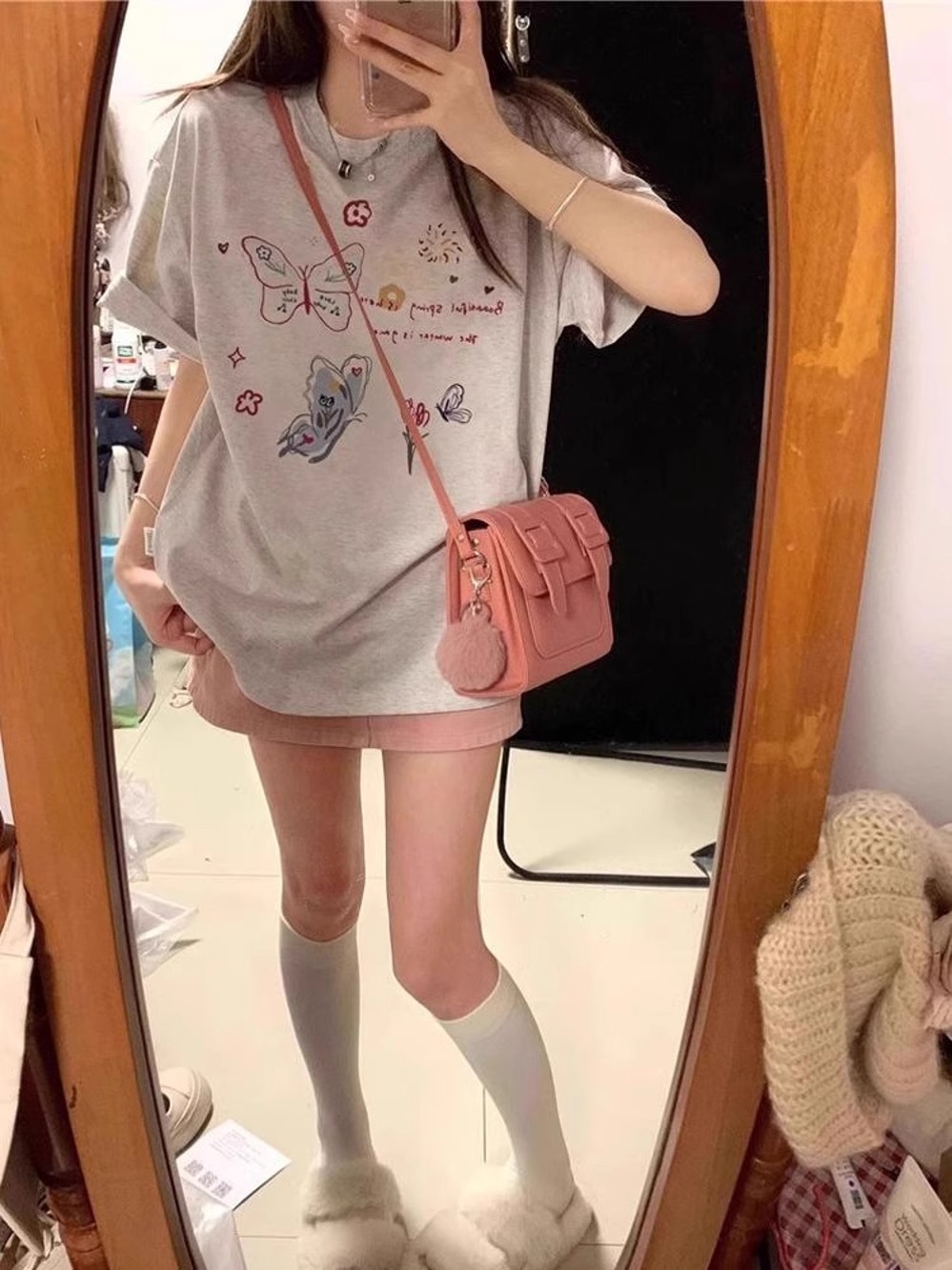 官圖220克/精梳純棉後包領有縫邊S-XXXL夏裝短袖T恤女