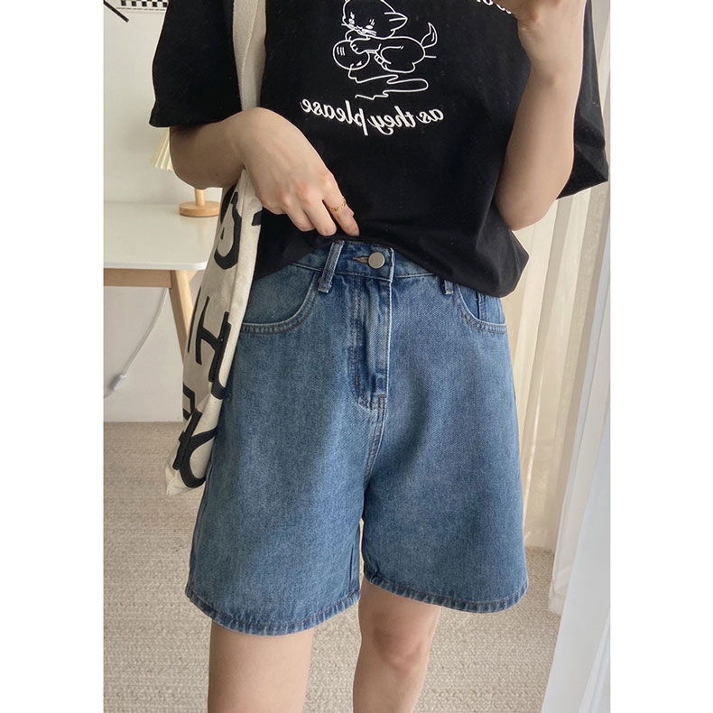 牛仔短褲女夏季新款潮ins網紅高腰顯瘦百搭熱褲子