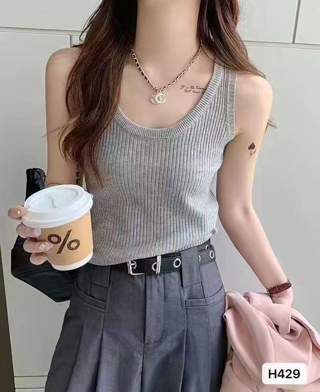 針織背心女2024新款打底吊帶西裝內搭遮副乳寬肩帶無袖上衣夏外穿