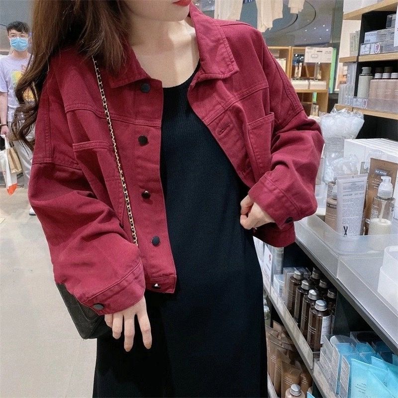 網紅小個子牛仔外套女短款寬鬆韓版春秋休閒百搭夾克上衣潮牛仔衣