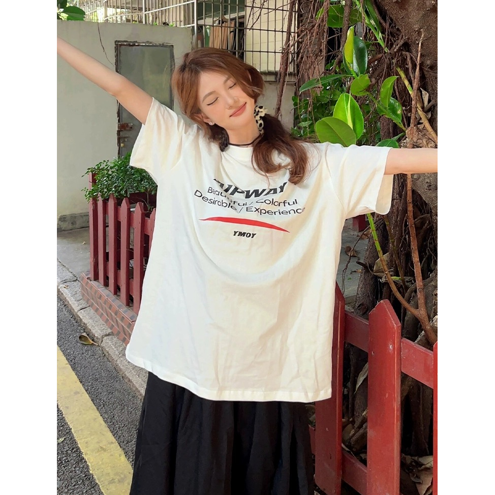 純棉200克精梳棉 質量 夏裝新款印花短袖T恤女潮