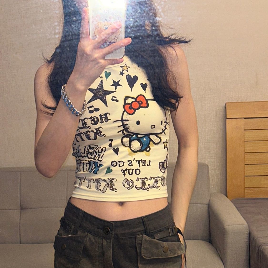 美式復古吊帶上衣女夏內搭小眾外穿辣妹短款背心