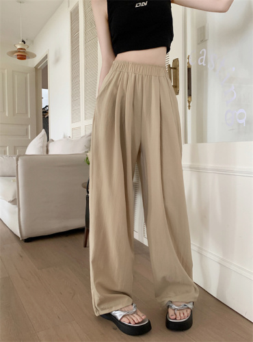 Real shot of Yamamoto pants summer new style high-waisted loose and drapey floor-length lazy casual wide-leg pants for small people