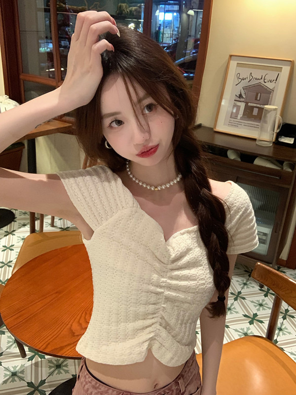 背心女夏季新款小個子短款飛飛袖韓版氣質設計感小眾顯瘦外穿上衣