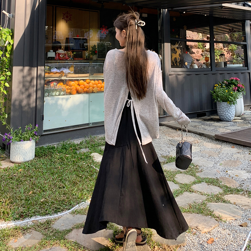 夏季度假系大碼女裝套裝簡約大碼女裝吊帶長裙防曬開衫2件套