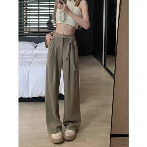 Real shot!  2024 New Style Casual Pants Design Suit Pants Women's High Waist Slim Loose Pants