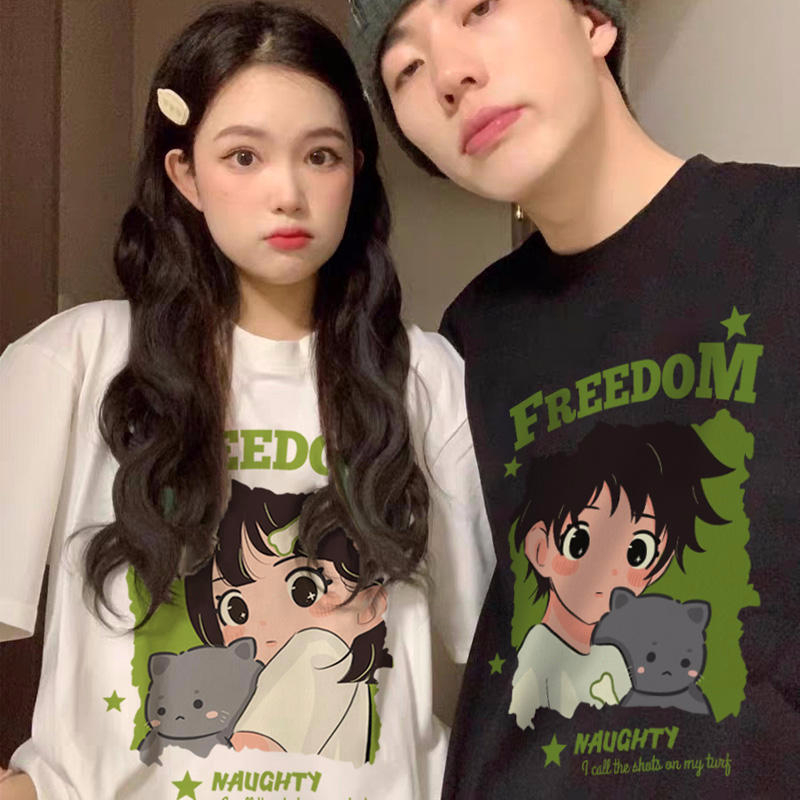 2024年夏裝新款220克/精梳純棉後包領有縫邊S-XXXL夏裝短袖T恤女