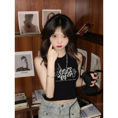 210克後包條 春夏季修身短款背心無袖t恤女