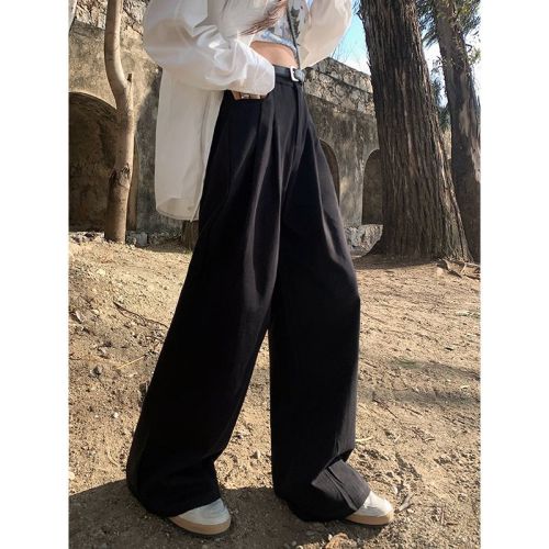 Real shot!  2024 New Casual Pants Washed Cotton Design Elastic Waist Pants White Slim Pants Women