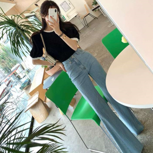 New spring and summer high waisted slimming flared jeans