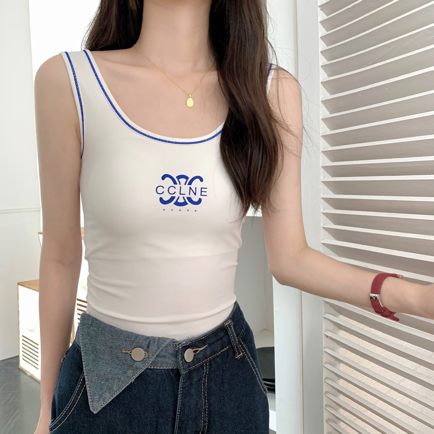 夏季內搭外運動背心一體打底帶胸墊無袖透氣上衣吊帶女