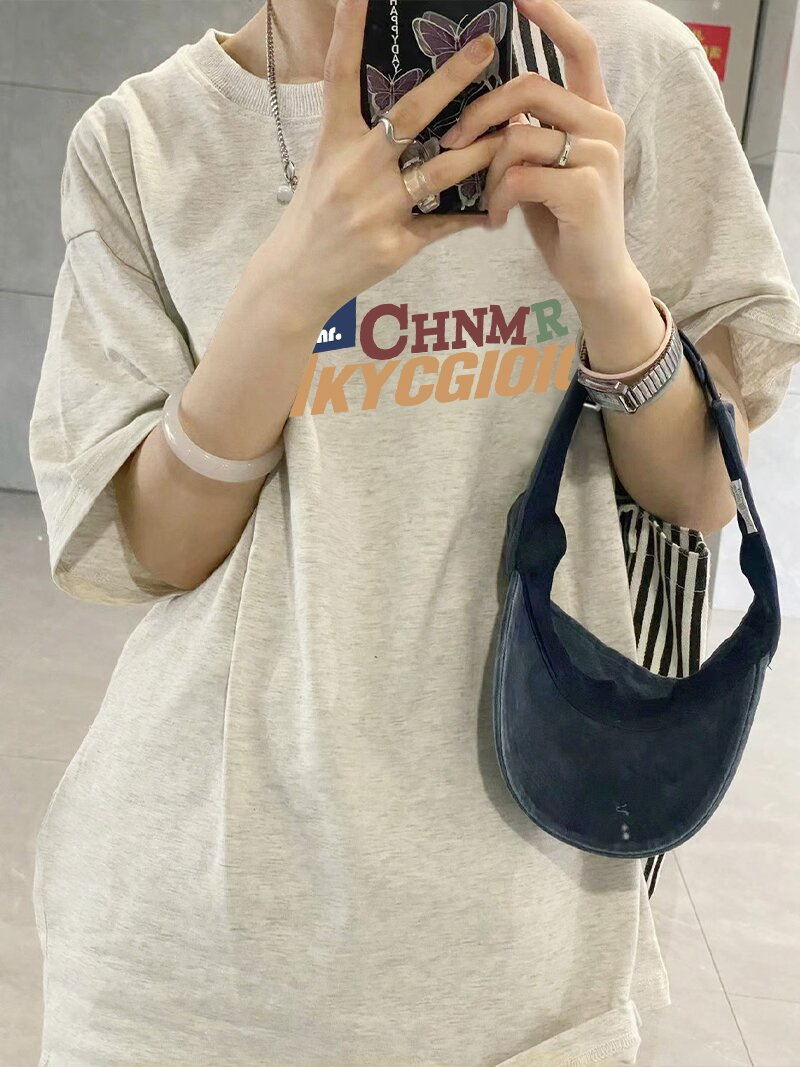 2024初夏短袖純棉印花T恤女