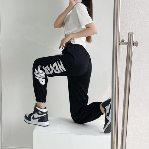 Sports pants European and American style jazz dance pants summer new loose hip-hop trendy brand high-waisted casual harem pants