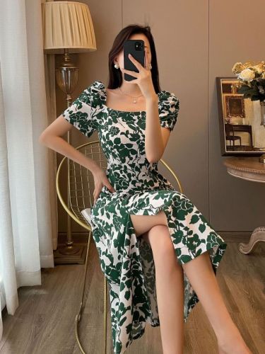 New long-sleeved dress long-sleeved long dress new slim dress long-sleeved waist European and American spring and autumn jumpsuit chiffon