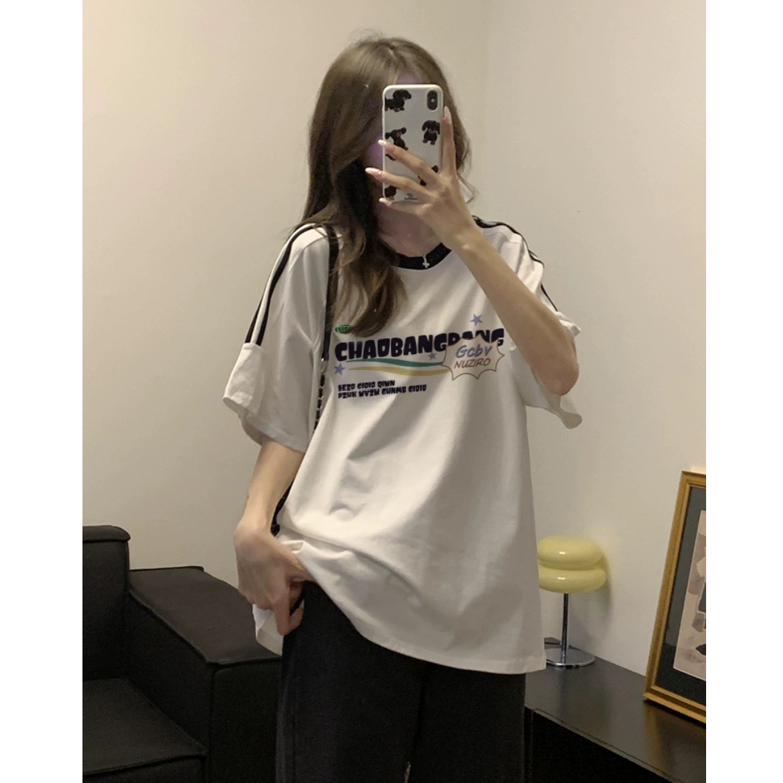 純棉200克精梳棉 質量 夏裝新款印花短袖T恤女潮