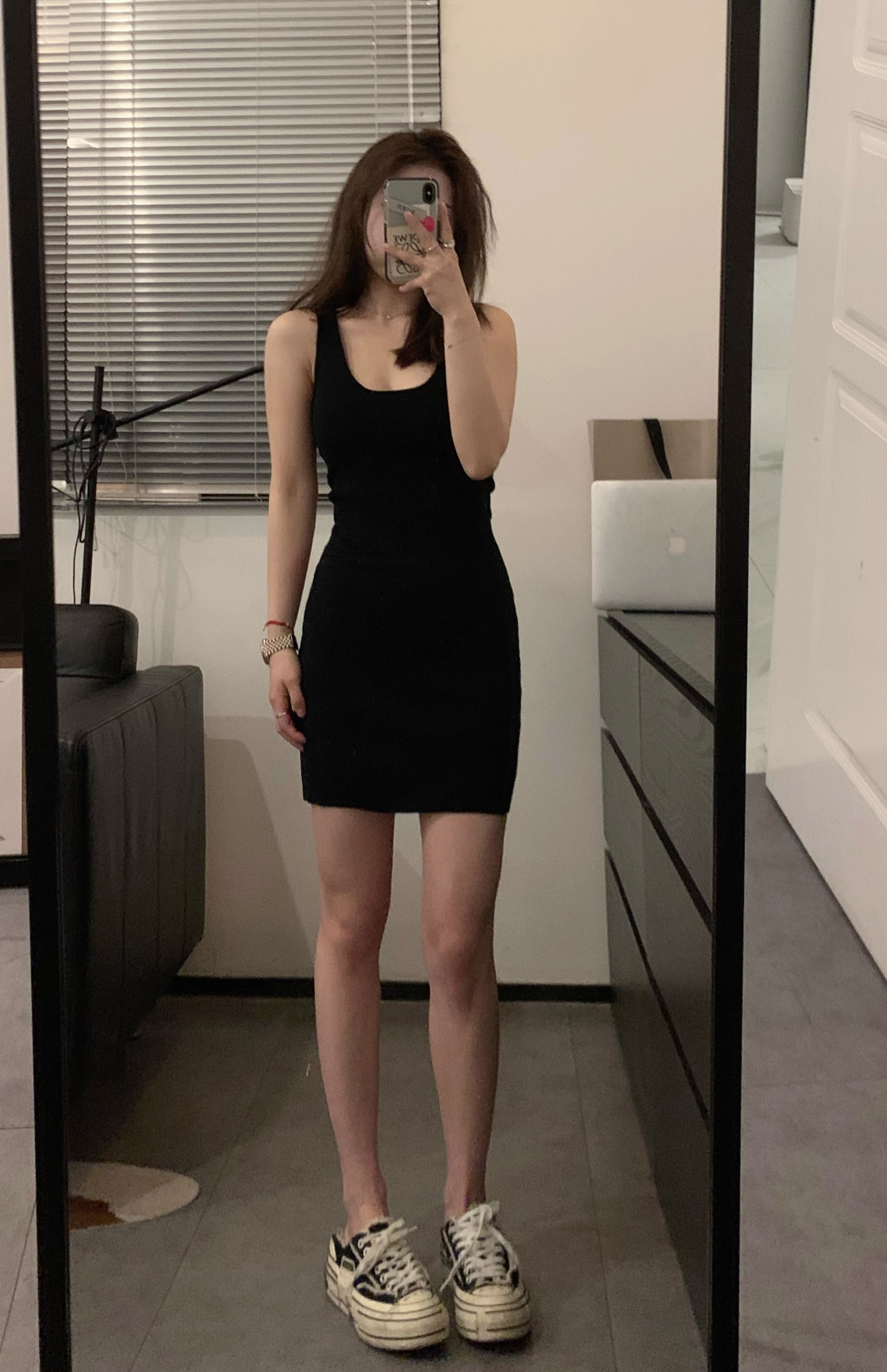 純欲性感方領針織吊帶連衣裙女緊身顯瘦辣妹包臀短裙小個子背心裙