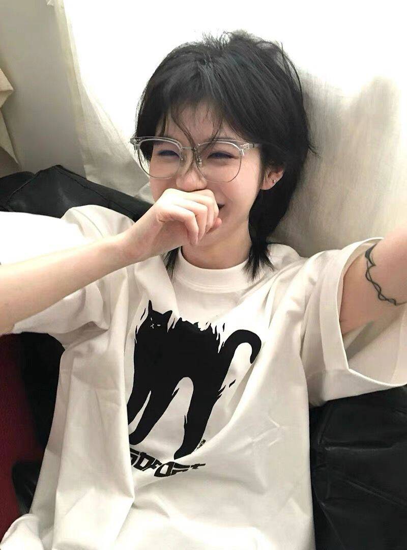 高品質純棉200克精梳緊密100%棉直播同品前印花寬鬆短袖t恤女