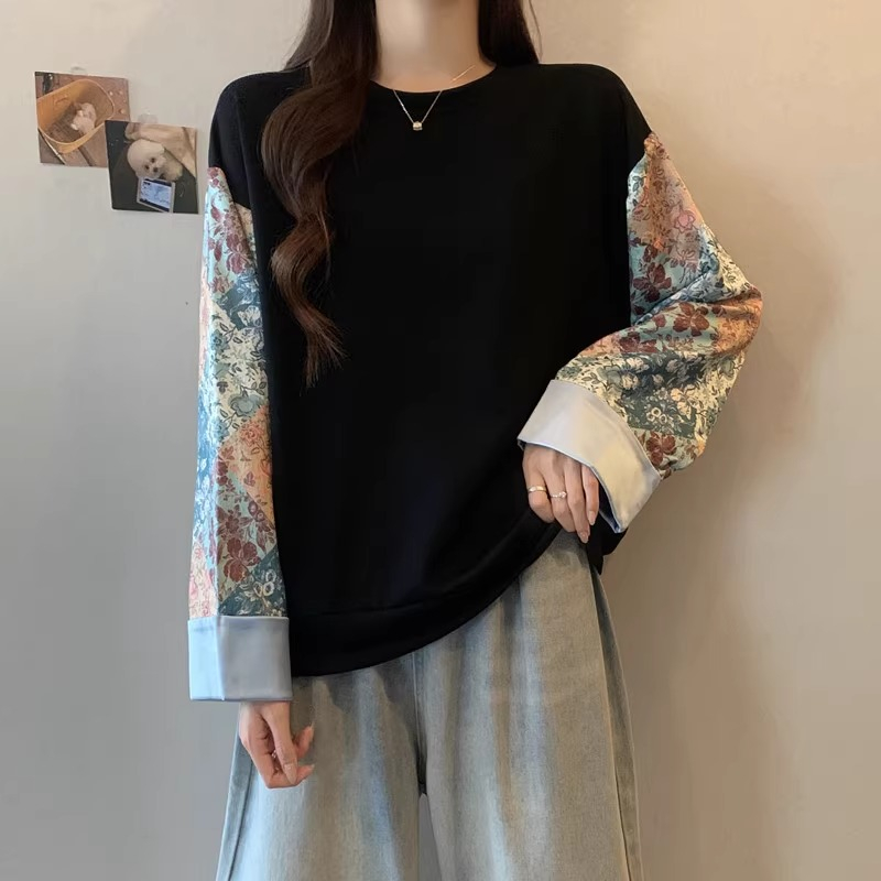 原版做工新中式國風正肩衛衣女春秋款小個子大碼胖mm巨顯瘦上衣