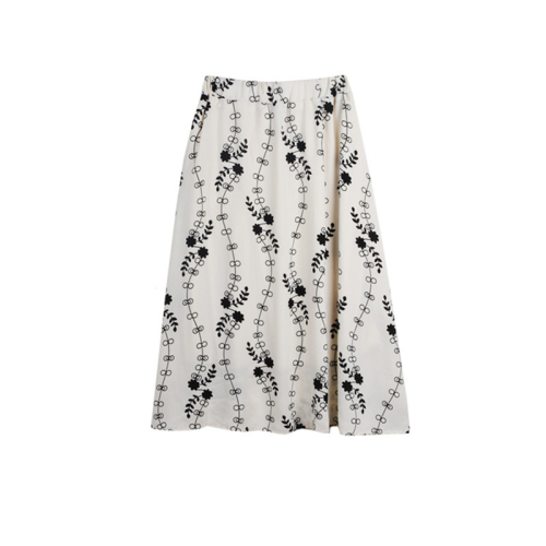 Summer 2024 New Floral Skirt Women's Versatile Casual Small Fresh Mid-Waist