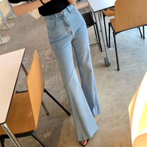 New spring and summer high waisted slimming flared jeans