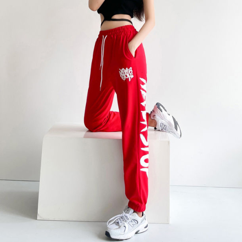 Sports pants European and American style jazz dance pants summer new loose hip-hop trendy brand high-waisted casual harem pants