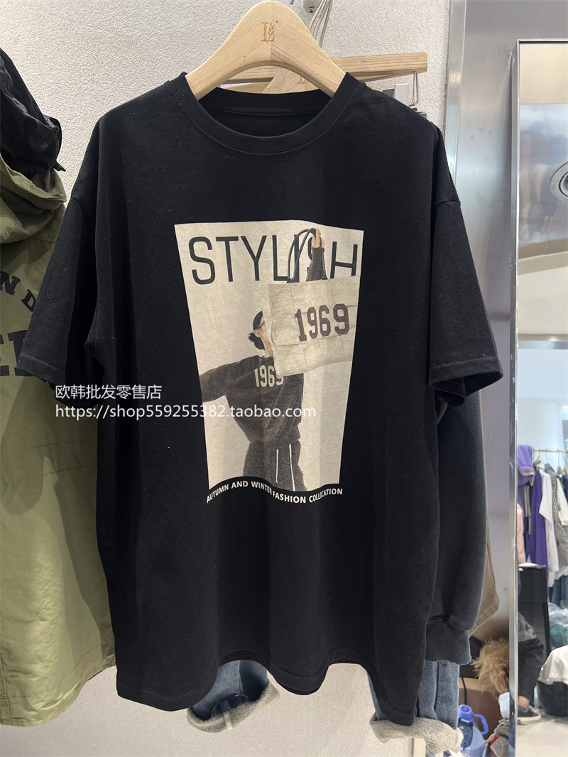 2024年夏裝新款220克/精梳純棉後包領有縫邊S-XXXL夏裝短袖T恤女