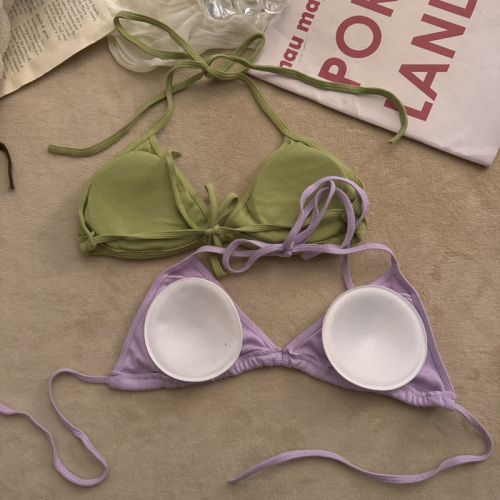 Real shots of sexy strappy camisole for women in spring and summer, slim-fitting and beautiful back tube top, outer wear for women with wrapped breasts