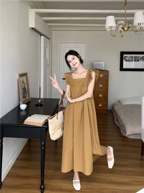 黑色吊帶裙女夏季甜辣打底連衣裙小個子包臀長裙背心裙氣質大擺裙