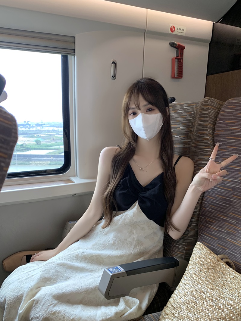 實拍  夏季設計感慵懶度假風拼接連衣裙