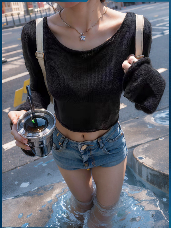 純色防曬長袖針織罩衫女2024新款夏季薄款外穿短款露臍上衣