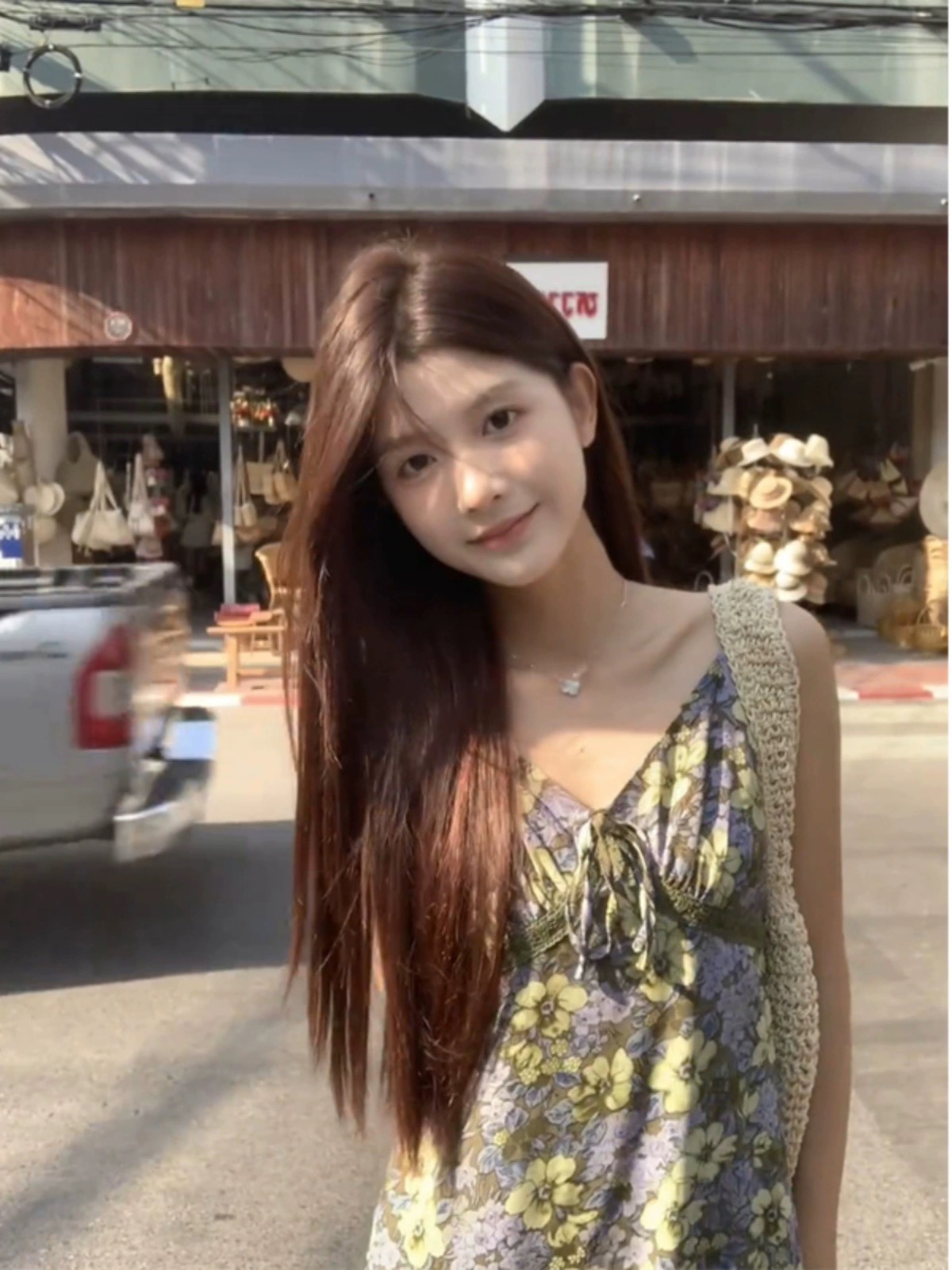 法式復古氣質碎花吊帶連衣裙女夏季女裝海邊長款連衣裙