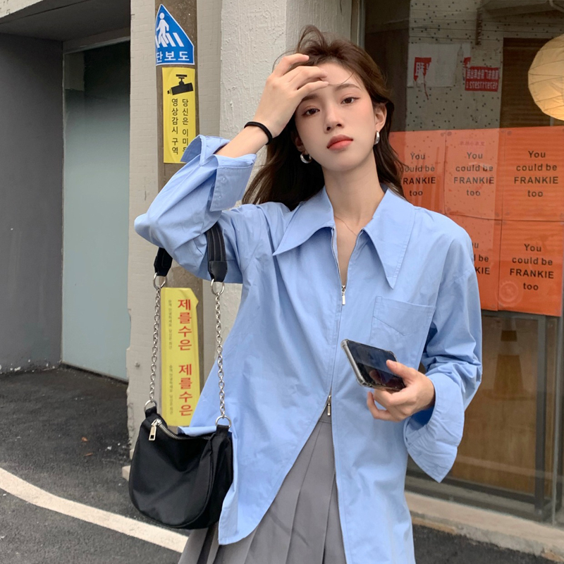 已出貨 時尚洋氣上衣女春季小眾設計感辣妹修身顯瘦長袖鏤空t恤