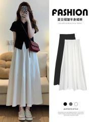 7285+7283大碼女裝法式輕熟風鹽系穿搭上衣兩件套裝連衣裙子
