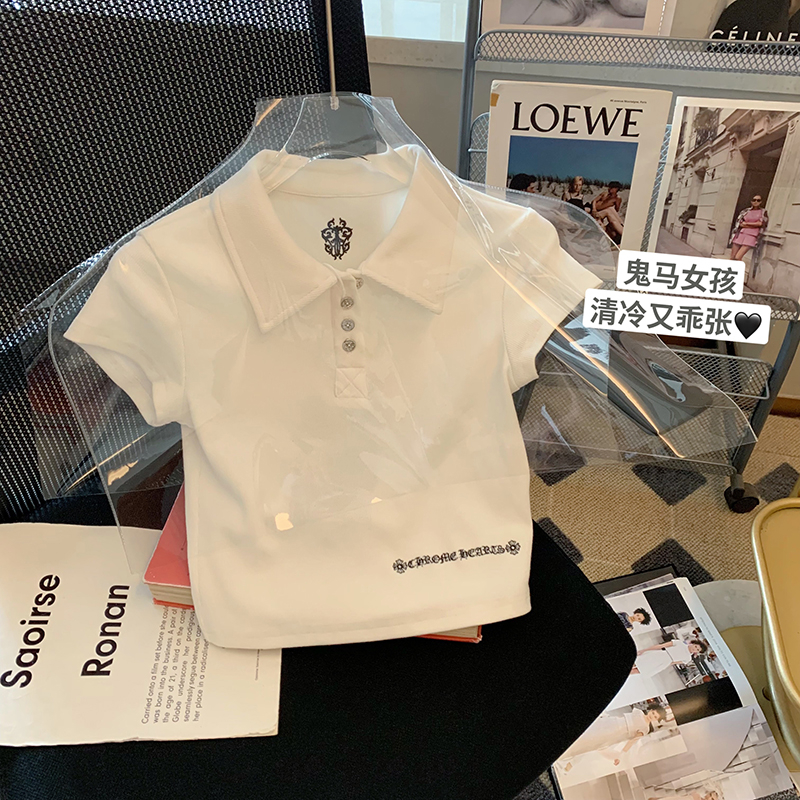 純棉後包條220克奧代爾92棉8氨綸 短袖T恤女刺繡POLO領 質量