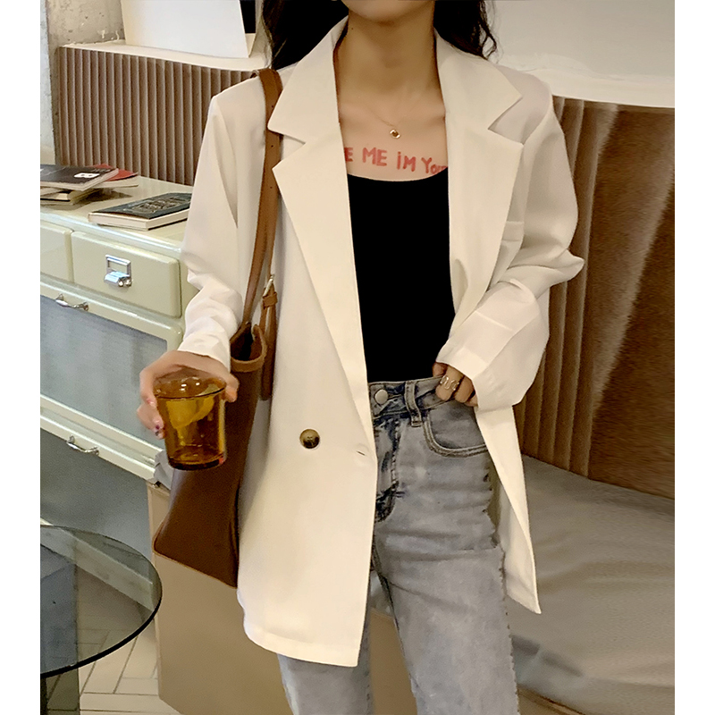 實拍！2024新款高級感炸街西裝外套女小個子氣質休閒小西服