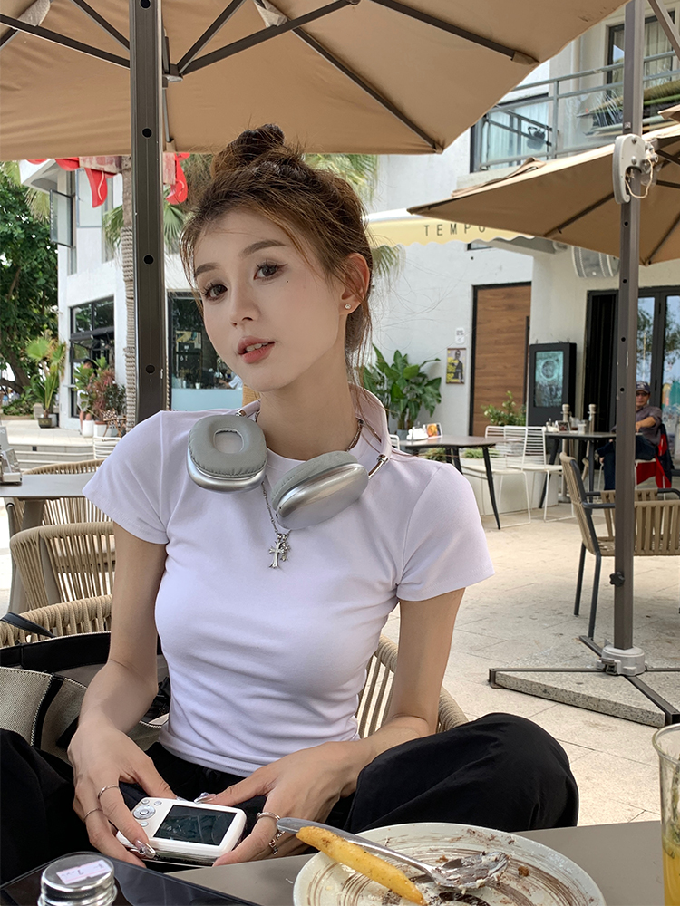 實拍 人手一件韓chic夏日多色百搭短款T恤