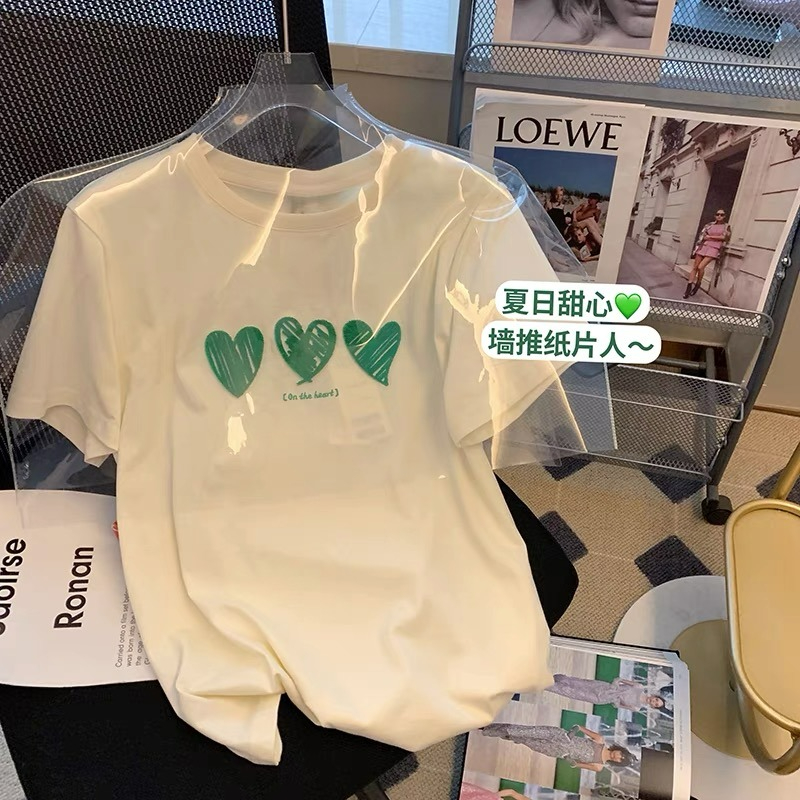 實拍 短袖T恤男女學生情侶寬鬆夏季胖MM200斤大碼女裝