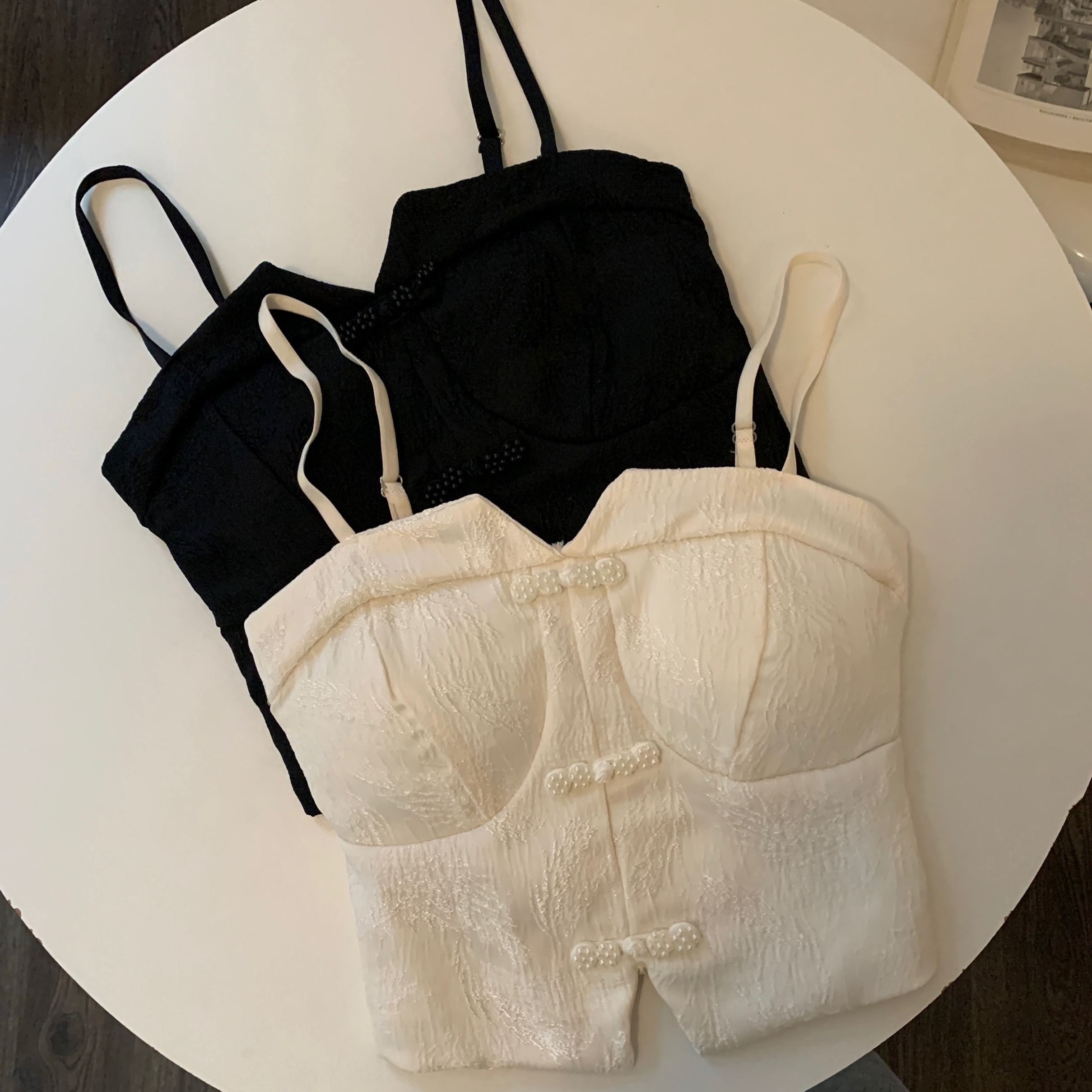 實拍  國風新中式盤扣吊帶背心女外穿夏內搭辣妹性感上衣