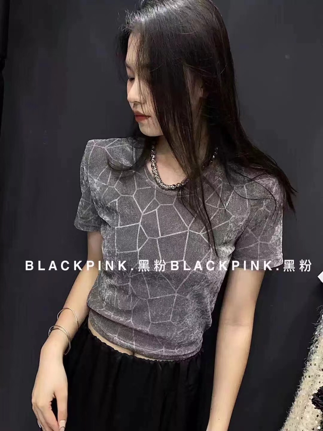 美式復古圓領修身顯瘦撞色時尚短袖t恤女2024夏季系帶設計感小衫