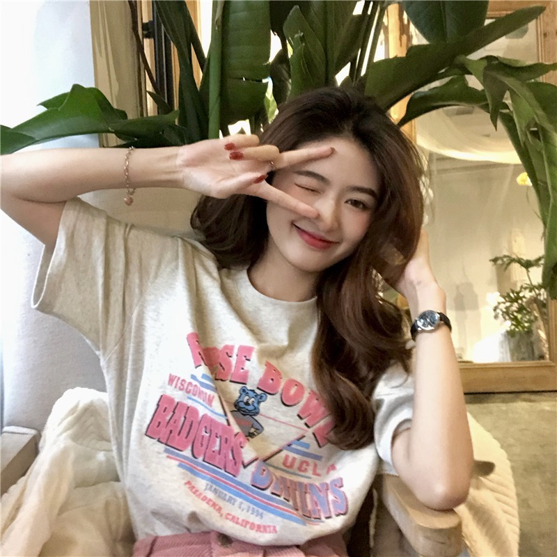 短袖T恤女學生夏季新款韓版ins潮寬鬆大碼網紅大版簡約百搭上衣