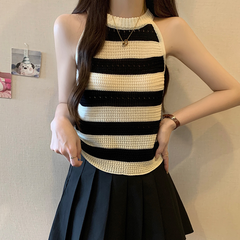實拍大碼女裝白色吊帶背心夏新款寬鬆遮肉坎肩無袖西裝內搭上衣