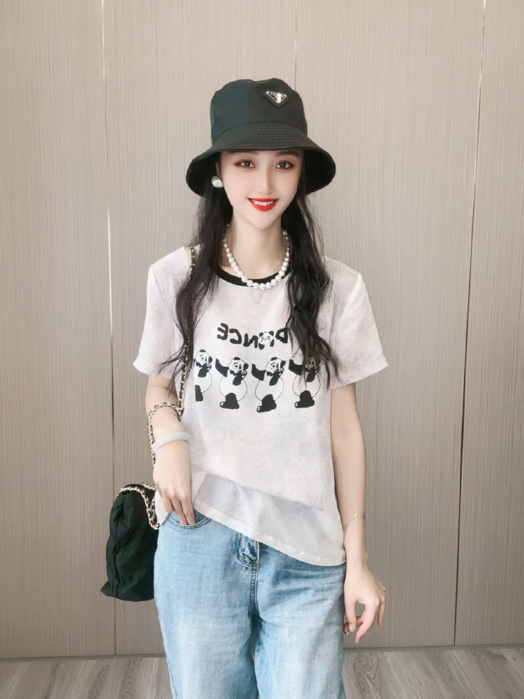 寬鬆休閒韓版百搭高級感短袖上衣女2024夏季新款小眾洋氣內搭T恤