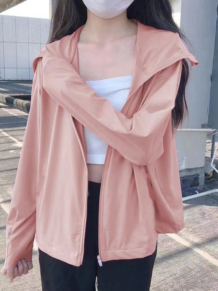 防曬衣女款新款透氣百搭輕薄外套戶外遮陽寬鬆開衫防曬服
