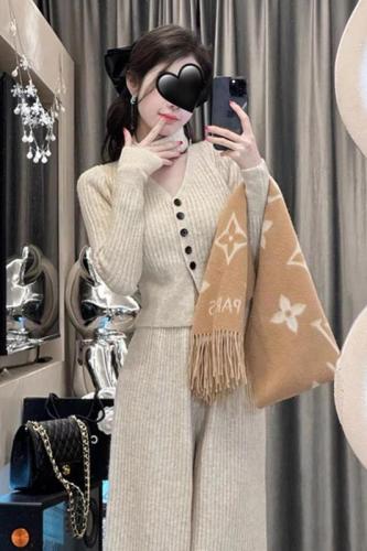 小个子显高时尚韩剧穿搭一整套装2024新款女装秋冬季高级感两件套