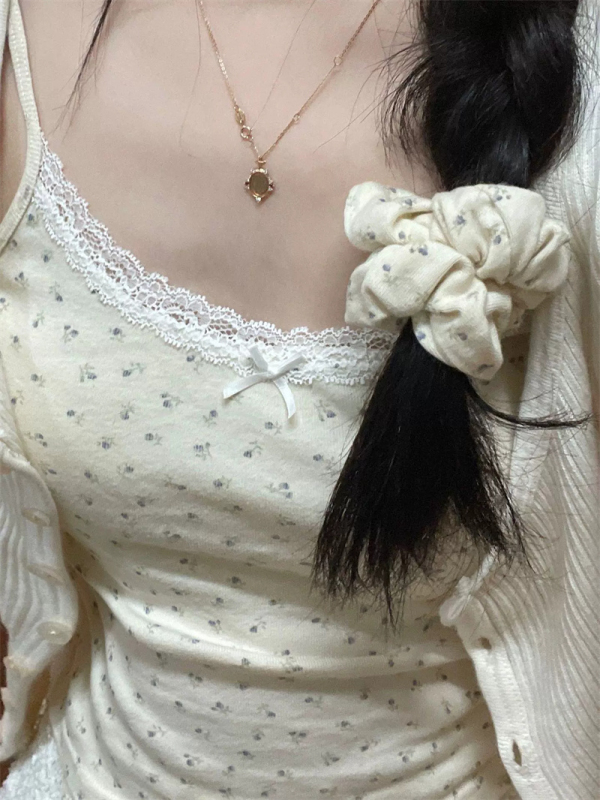 蕾絲碎花小吊帶純欲修身內搭背心