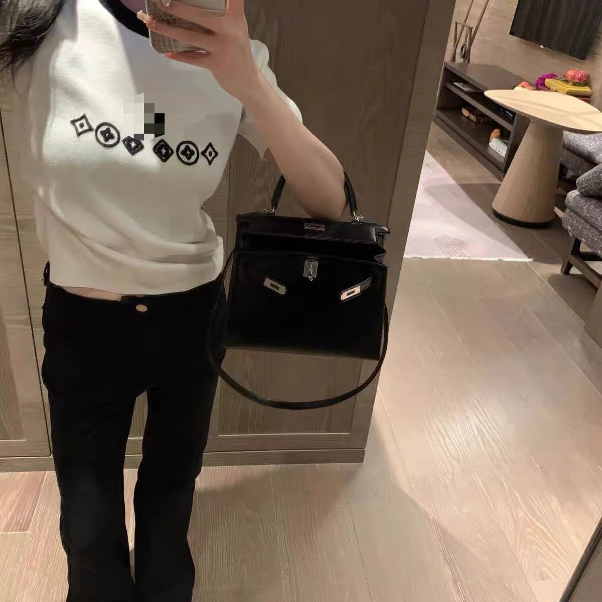 設計感微透冰絲短袖T恤女春夏修身內搭針織短款體恤辣妹撞色上衣