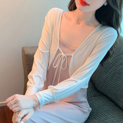 已出貨小披肩外套女2024春夏新款小坎肩百搭防曬衣短款外搭開衫